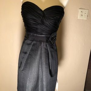 Black Strapless Cocktail Dress